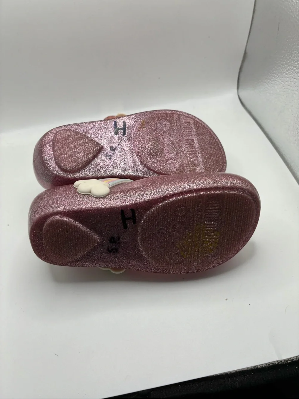 Mini Melissa Ultragirl Unicorn Mary Jane Flats Pink Glitter Toddler Girls Size 8